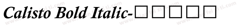 Calisto Bold Italic字体转换